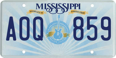 MS license plate AOQ859