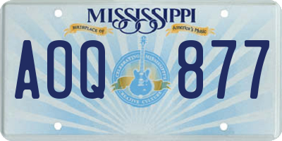 MS license plate AOQ877