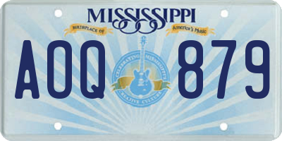 MS license plate AOQ879