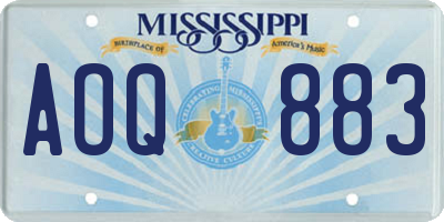 MS license plate AOQ883