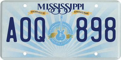 MS license plate AOQ898