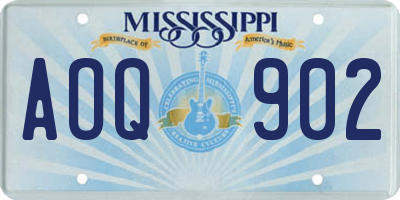 MS license plate AOQ902