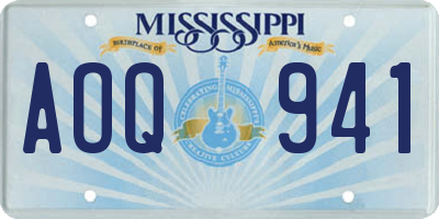 MS license plate AOQ941