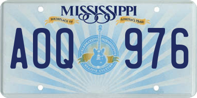 MS license plate AOQ976