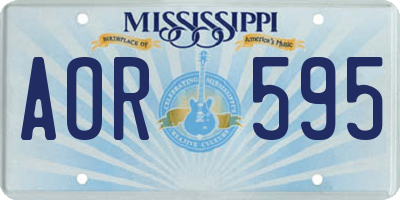 MS license plate AOR595