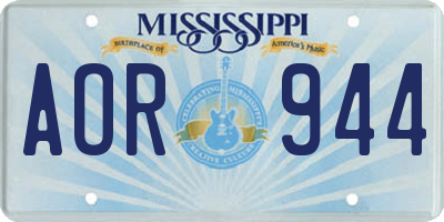 MS license plate AOR944