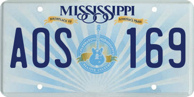 MS license plate AOS169