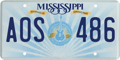 MS license plate AOS486