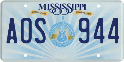 MS license plate AOS944
