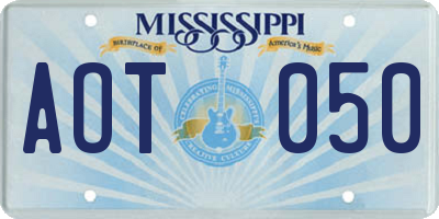 MS license plate AOT050