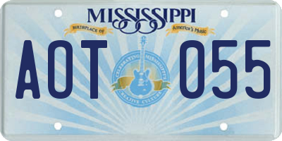 MS license plate AOT055