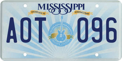 MS license plate AOT096