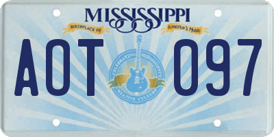 MS license plate AOT097