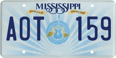 MS license plate AOT159
