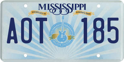 MS license plate AOT185
