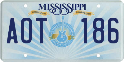 MS license plate AOT186