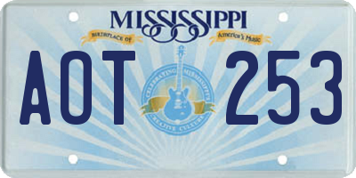 MS license plate AOT253