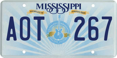 MS license plate AOT267