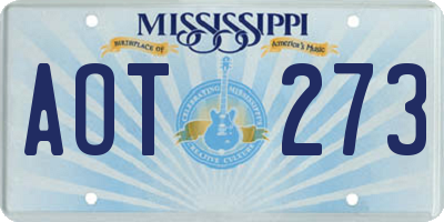 MS license plate AOT273