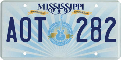 MS license plate AOT282
