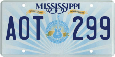 MS license plate AOT299