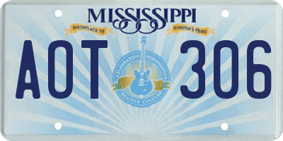 MS license plate AOT306