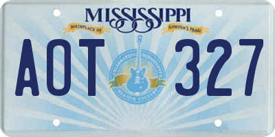 MS license plate AOT327
