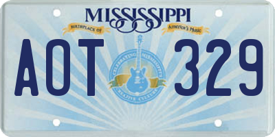 MS license plate AOT329