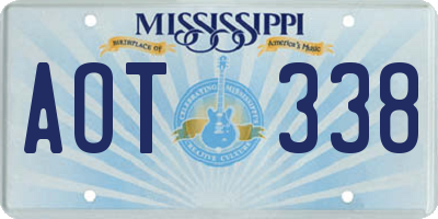 MS license plate AOT338