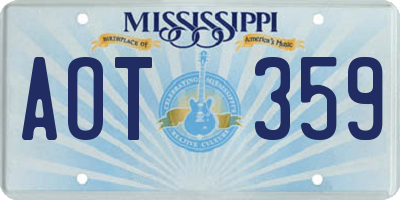 MS license plate AOT359