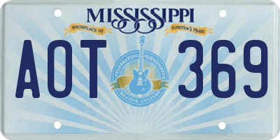 MS license plate AOT369