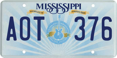 MS license plate AOT376