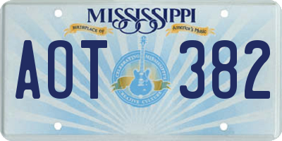 MS license plate AOT382