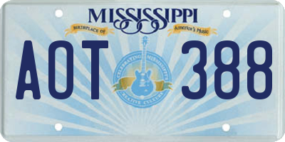 MS license plate AOT388