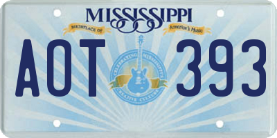 MS license plate AOT393