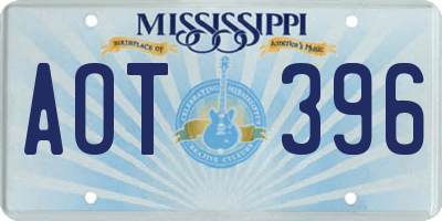 MS license plate AOT396