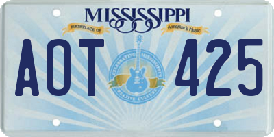 MS license plate AOT425