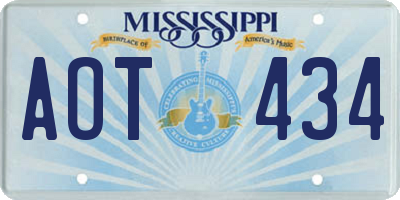 MS license plate AOT434