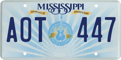MS license plate AOT447