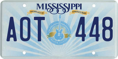 MS license plate AOT448