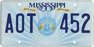 MS license plate AOT452