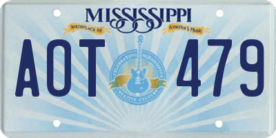 MS license plate AOT479