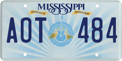 MS license plate AOT484