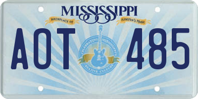 MS license plate AOT485