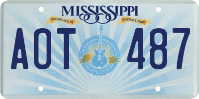 MS license plate AOT487