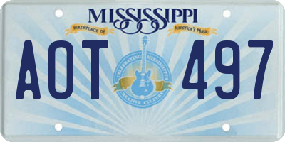 MS license plate AOT497