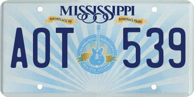 MS license plate AOT539