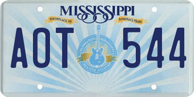 MS license plate AOT544