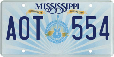 MS license plate AOT554
