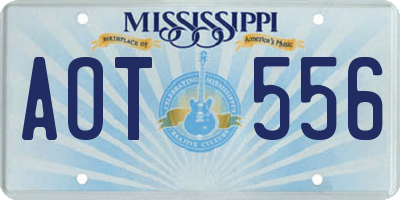 MS license plate AOT556